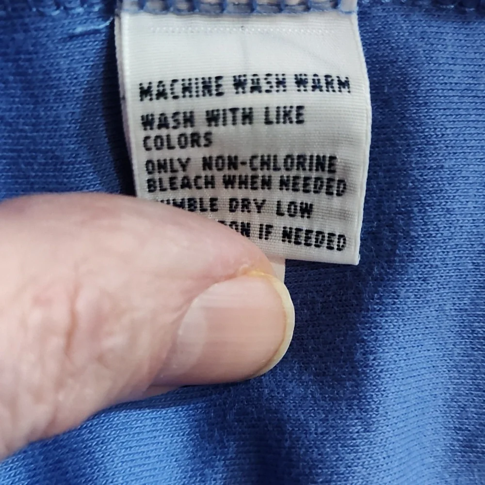Vtg Periwinkle Blue Mens Polo With Coral Pony Excellent Condition